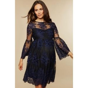 Long Sleeve Lace Maternity Dress